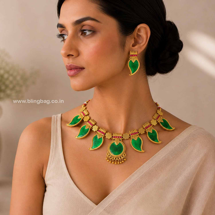 Multicolor Kaverii Antique Jewellery Set- New Arrival