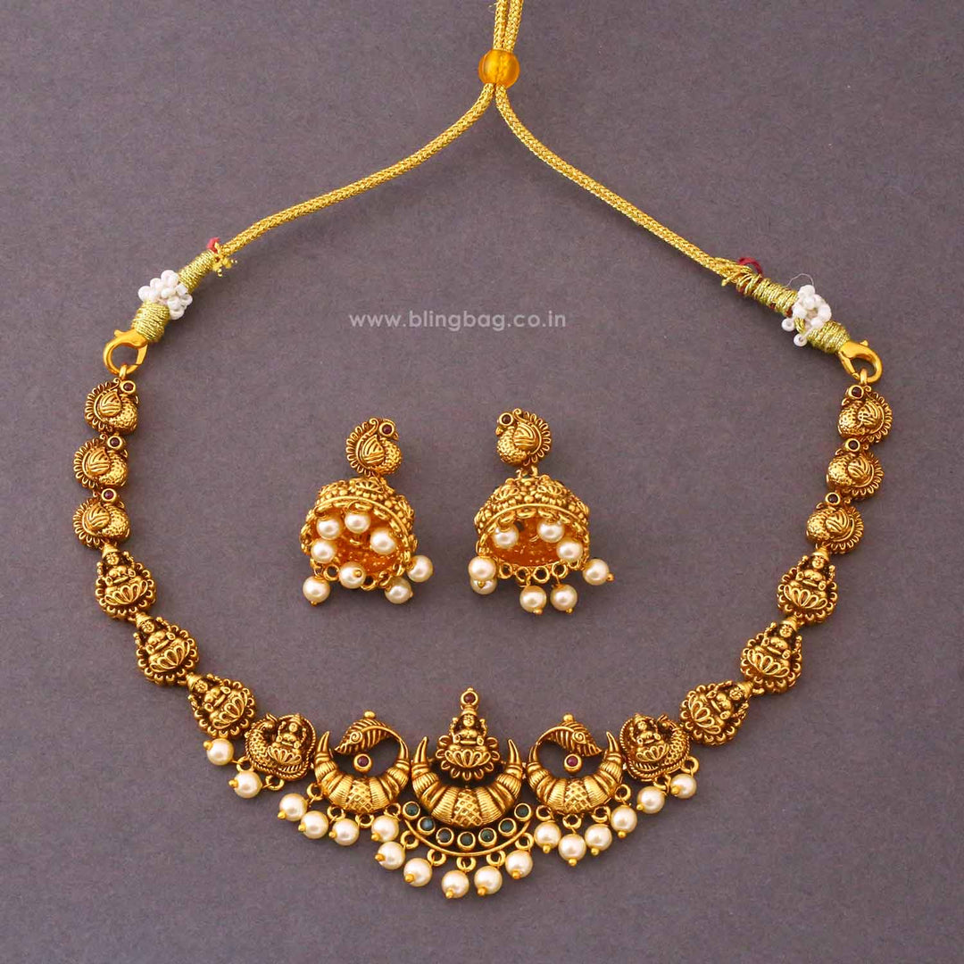 Multicolor Kaveriika Temple Jewellery Set- New Arrival