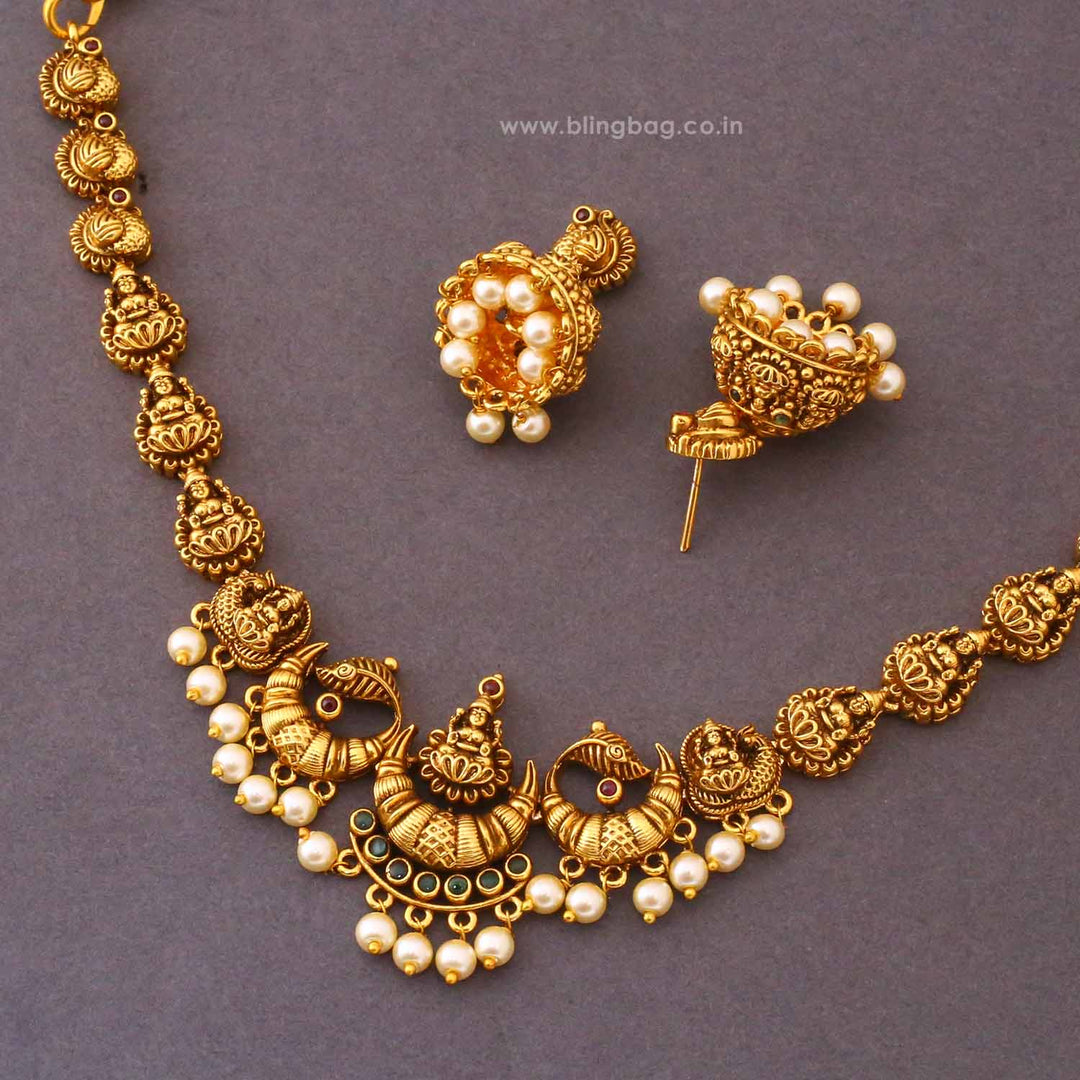 Multicolor Kaveriika Temple Jewellery Set- New Arrival