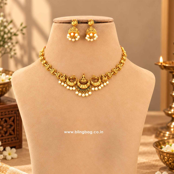 Multicolor Kaveriika Temple Jewellery Set- New Arrival