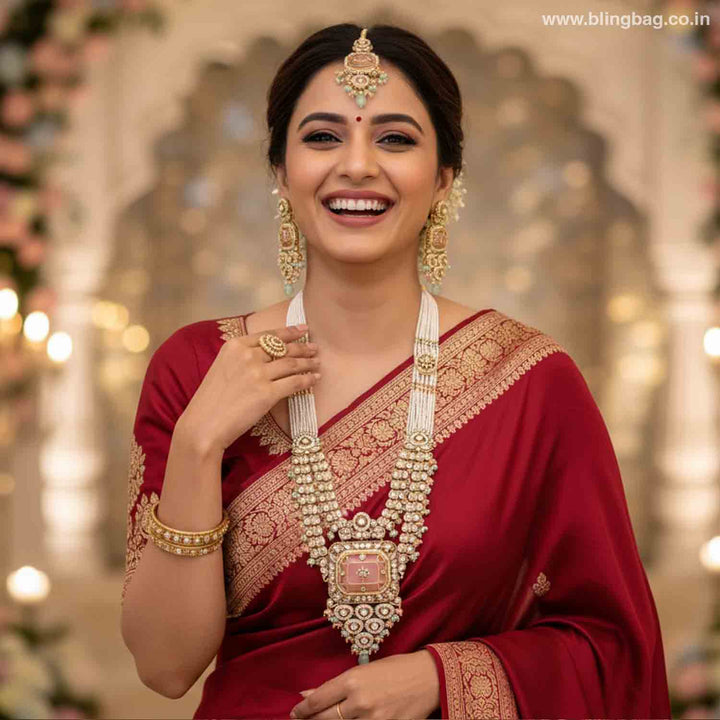 Multicolor Kavika Kundan Jewellery Set