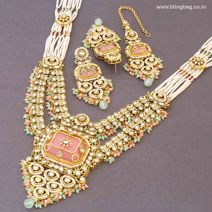 Multicolor Kavika Kundan Jewellery Set