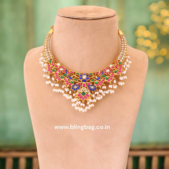 Multicolor Kavisha Hasli Antique Jewellery Set- New Arrival