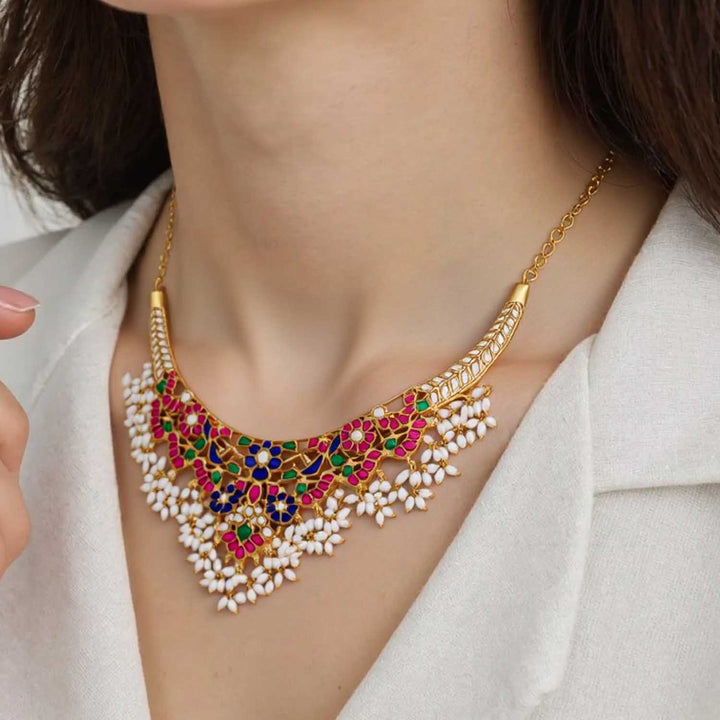 Multicolor Kavisha Hasli Antique Jewellery Set- New Arrival