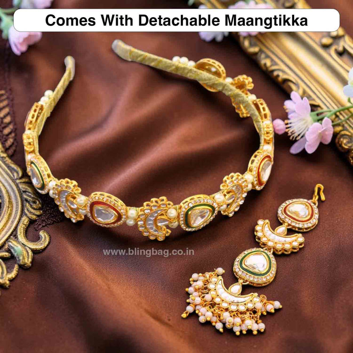 Multicolor Kaviska Hairband With Tikka