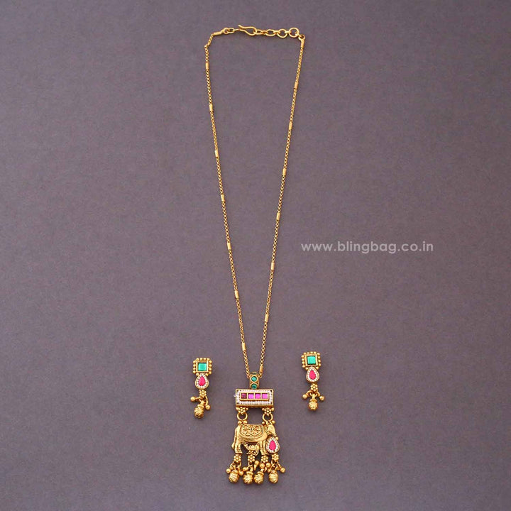 Multicolor Kavyaara Antique Jewellery Set - New Arrival