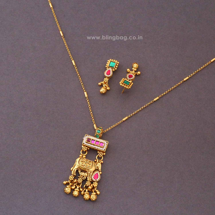 Multicolor Kavyaara Antique Jewellery Set - New Arrival