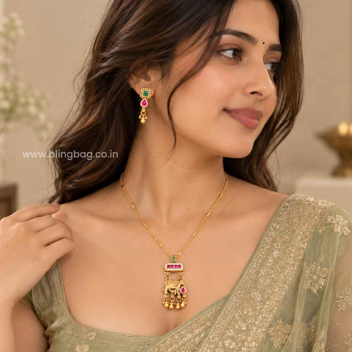 Multicolor Kavyaara Antique Jewellery Set - New Arrival