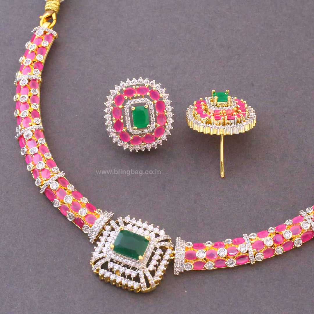 Multicolor Kayki Hasli Antique Jewellery Set- New Arrivals