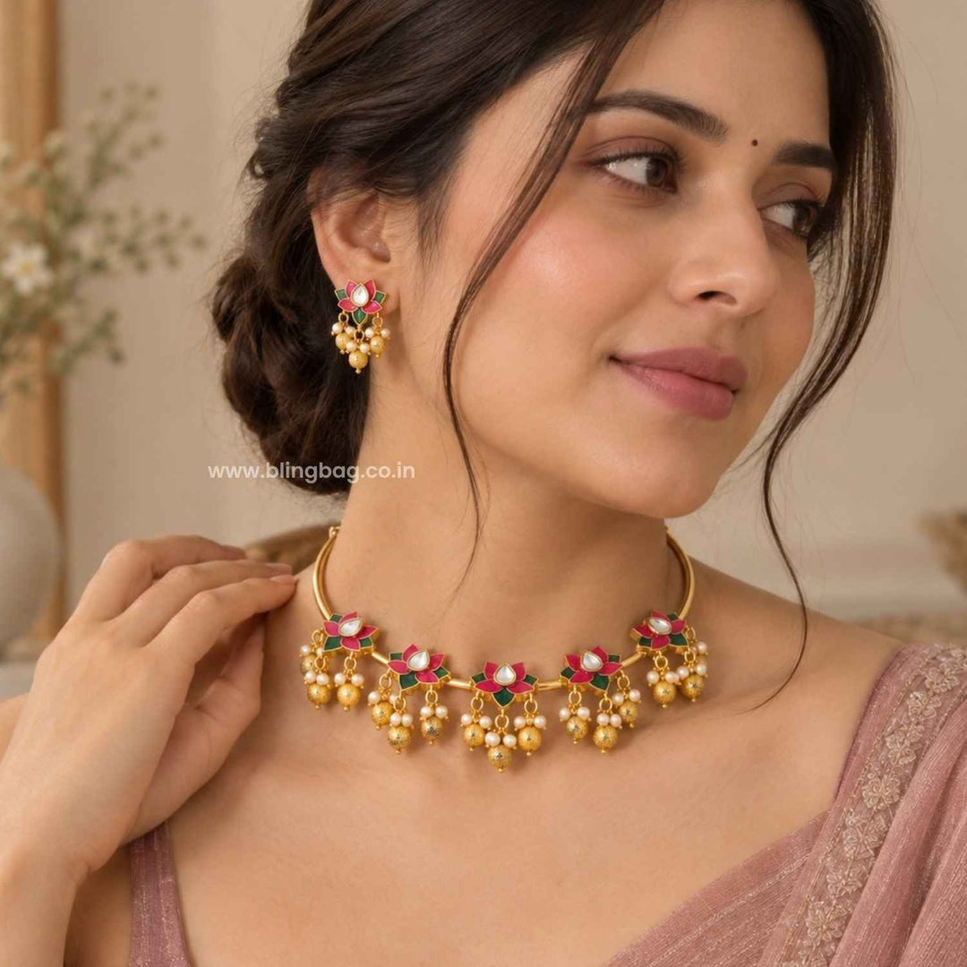 Multicolor Keerthi Antique Jewellery Set- New Arrival