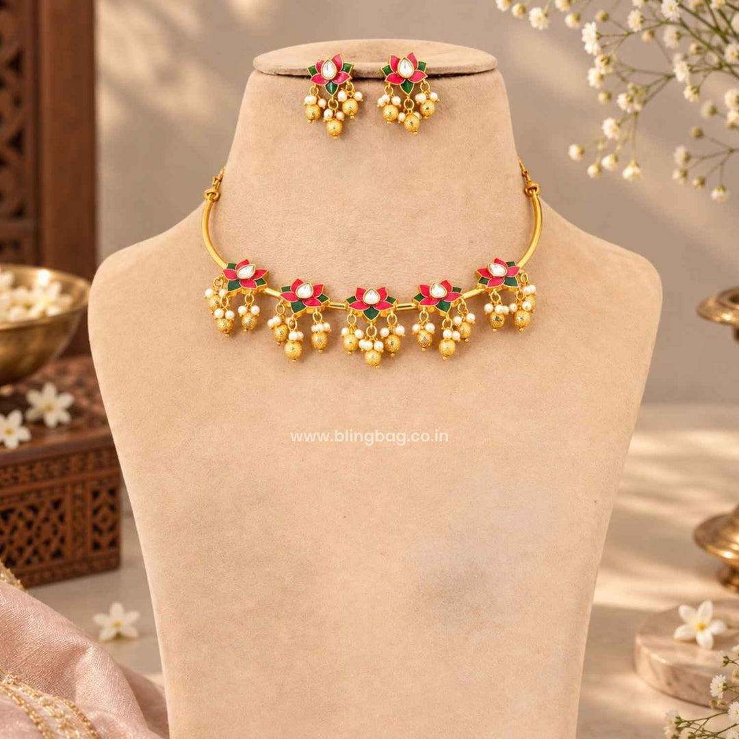 Multicolor Keerthi Antique Jewellery Set- New Arrival