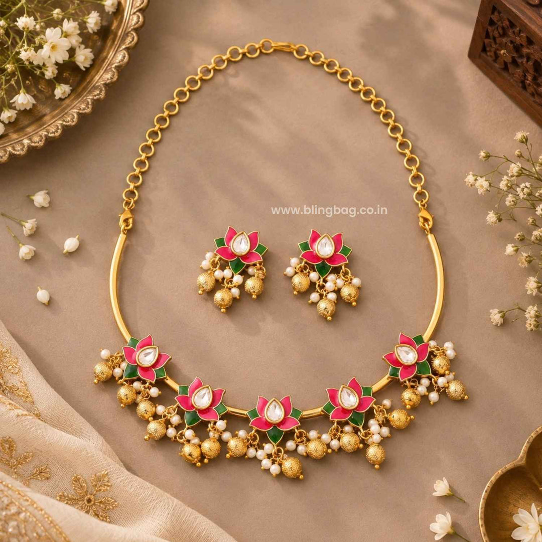 Multicolor Keerthi Antique Jewellery Set- New Arrival