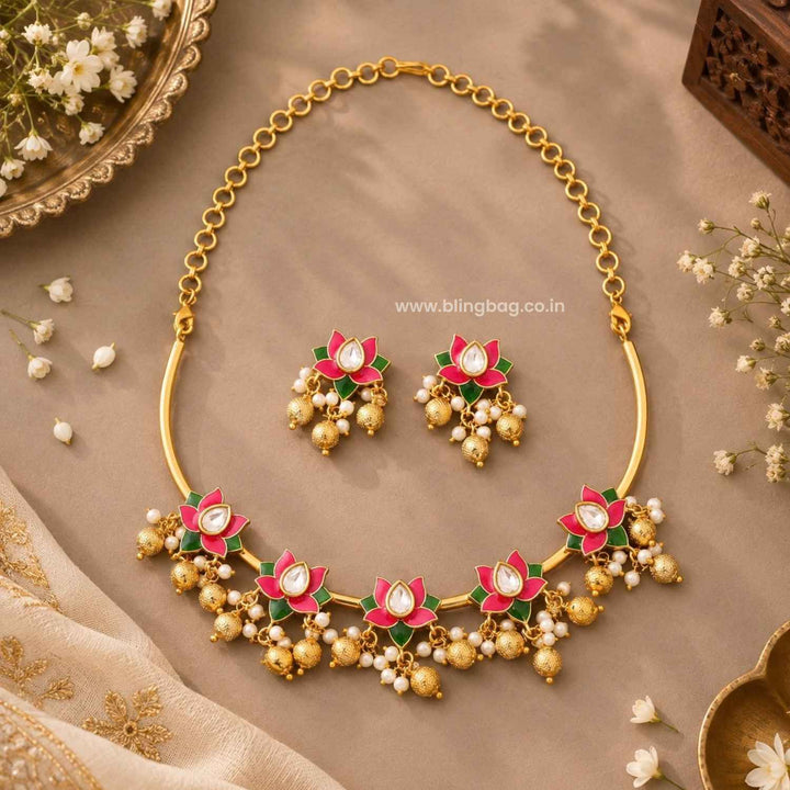 Multicolor Keerthi Antique Jewellery Set- New Arrival