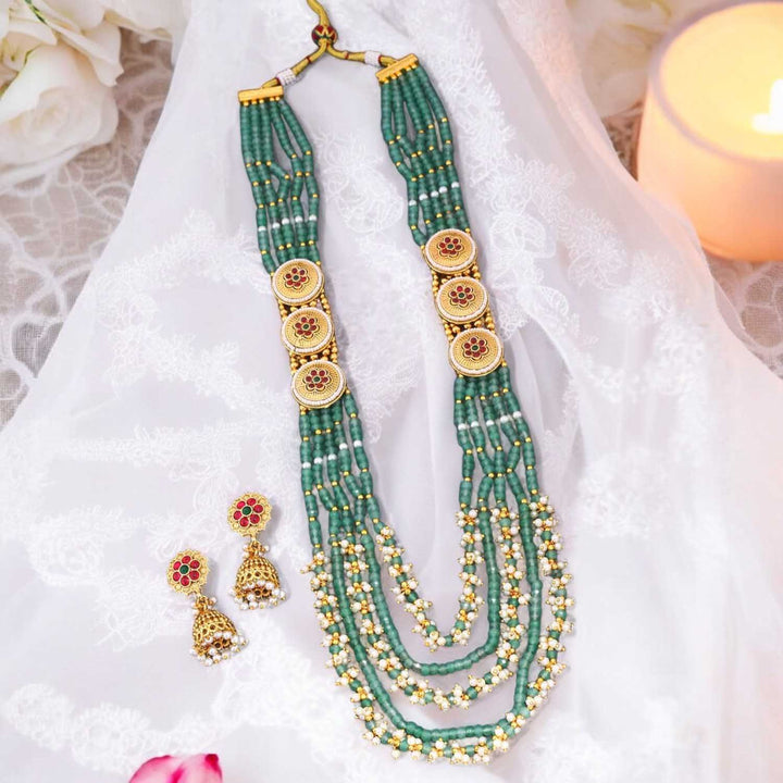 Multicolor Kesha Antique Rajwadi Set