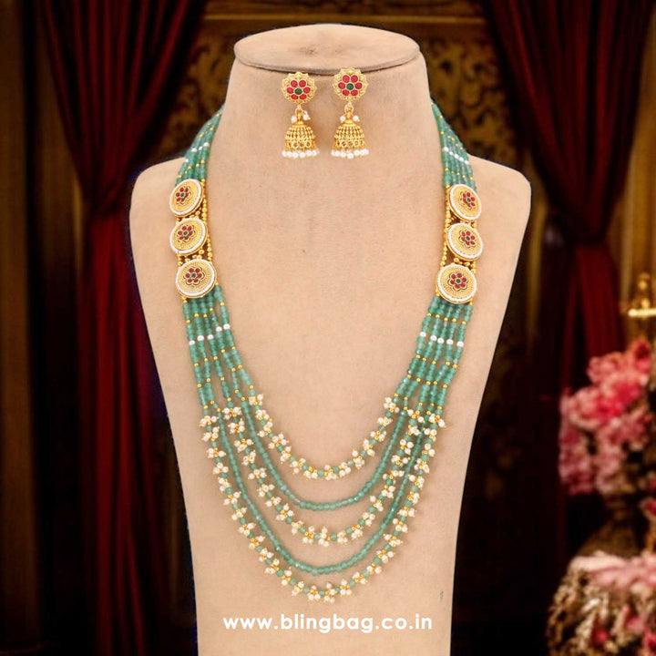 Multicolor Kesha Antique Rajwadi Set