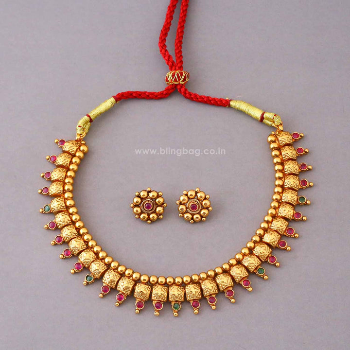 Multicolor Ketaki Antique Jewellery Set- New Arrival