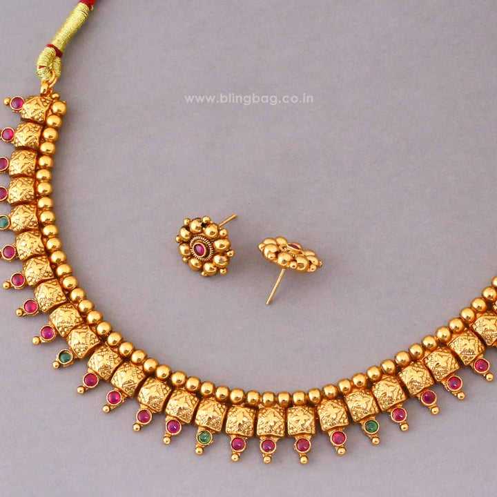 Multicolor Ketaki Antique Jewellery Set- New Arrival