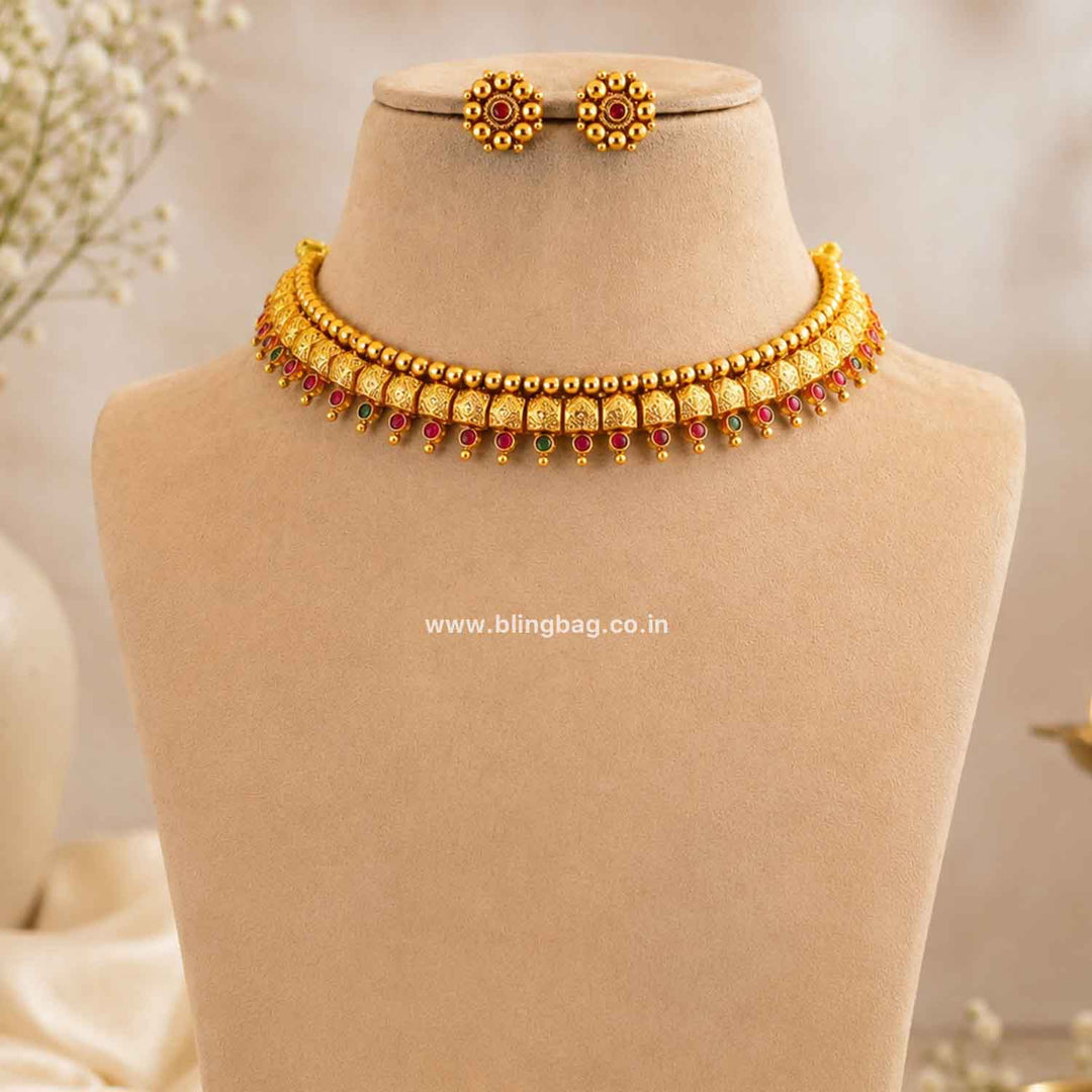 Multicolor Ketaki Antique Jewellery Set- New Arrival