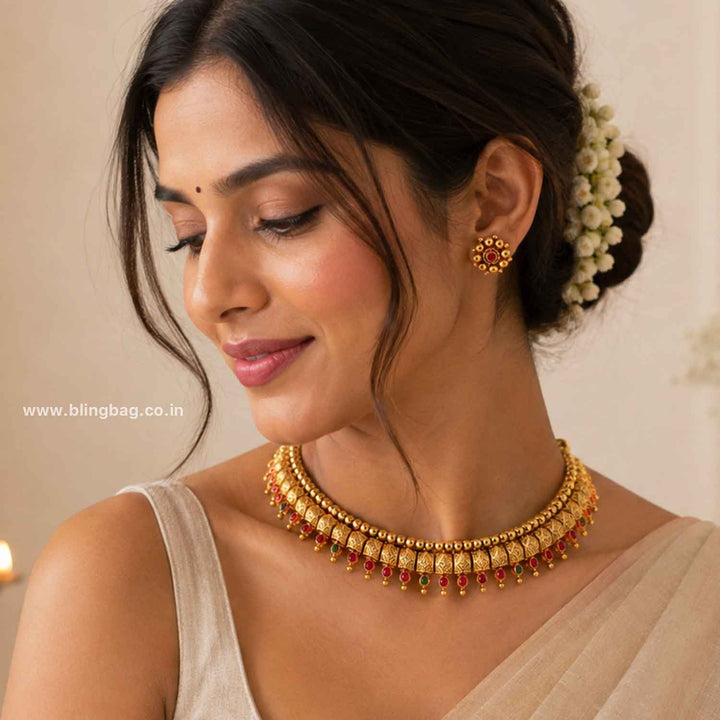 Multicolor Ketaki Antique Jewellery Set- New Arrival