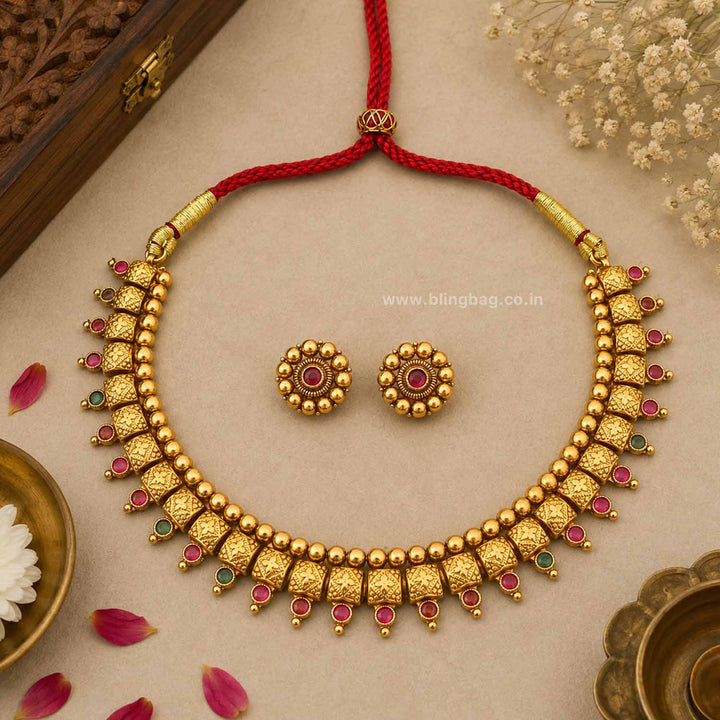 Multicolor Ketaki Antique Jewellery Set- New Arrival
