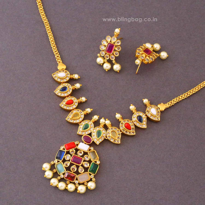 Multicolor Keyara Antique Jewellery Set- New Arrival
