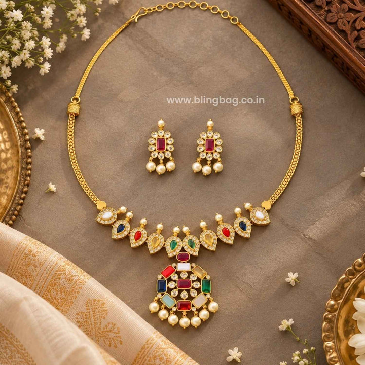 Multicolor Keyara Antique Jewellery Set- New Arrival