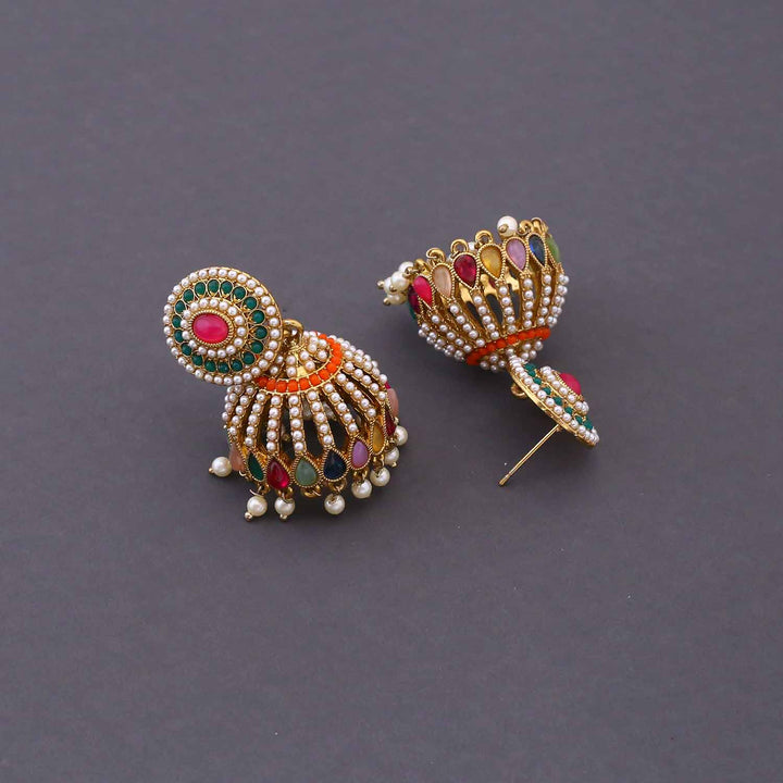 Multicolor Khulmini Jhumkis