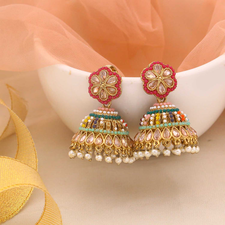 Multicolor Khumini Jhumkis