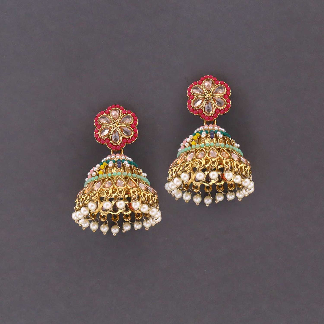 Multicolor Khumini Jhumkis