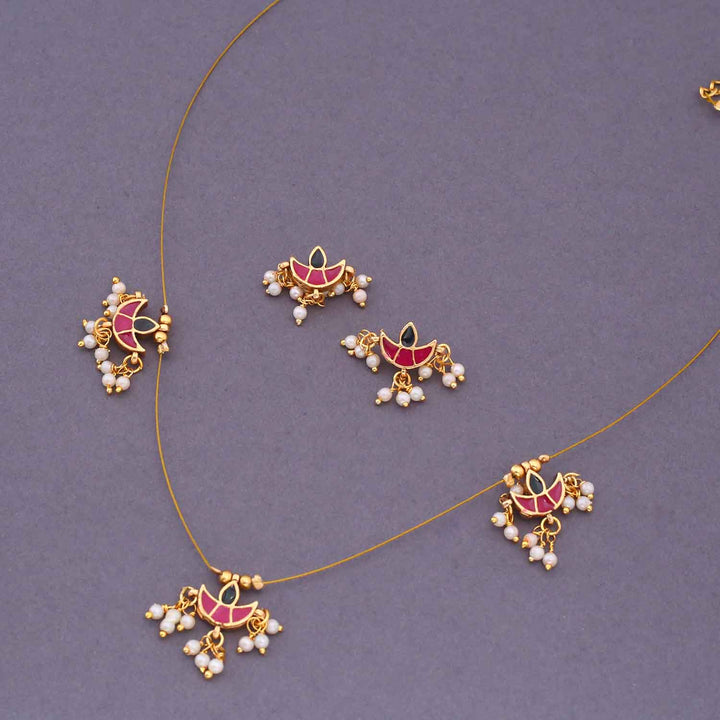 Multicolor Kimaya Antique Pendant Set - New Arrival
