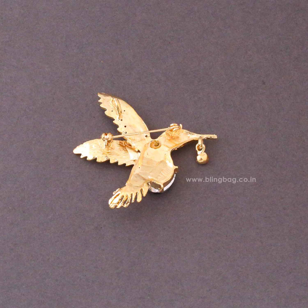 Multicolor Kingfisher Brooch
