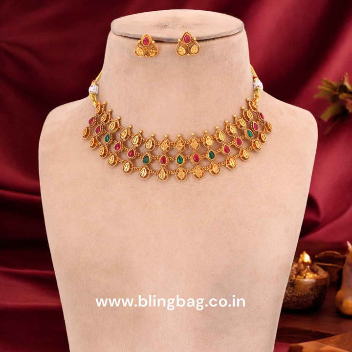 Multicolor Kirandeep Antique Jewellery Set - New Arrival