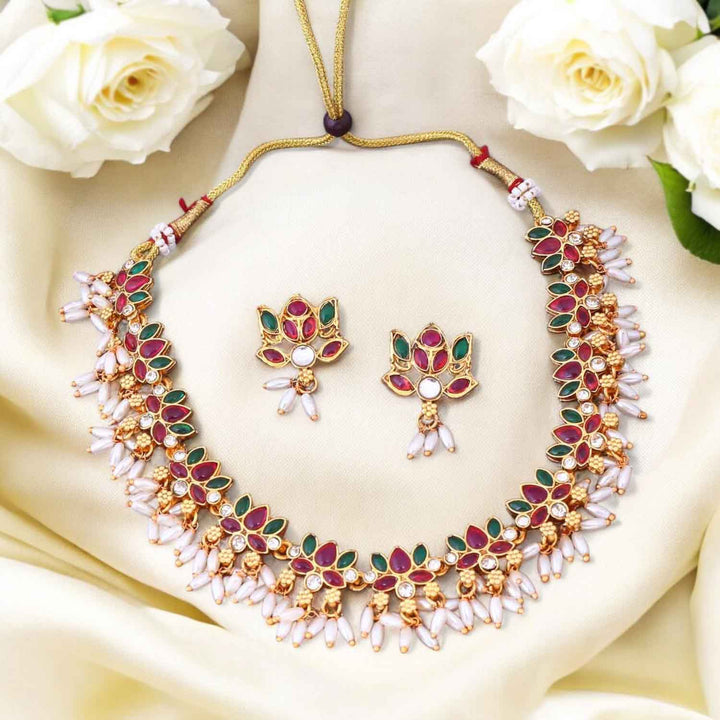 Multicolor Kiranwaya Antique Jewellery Set - New Arrival