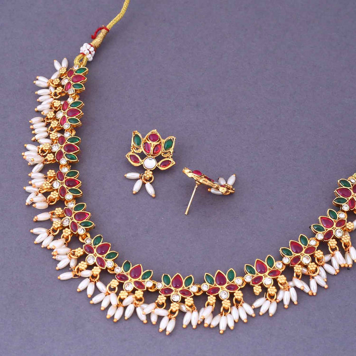 Multicolor Kiranwaya Antique Jewellery Set - New Arrival