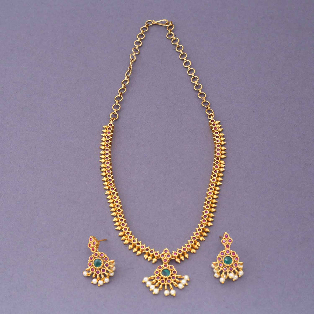 Multicolor Kirat Antique Jewellery Set - New Arrival