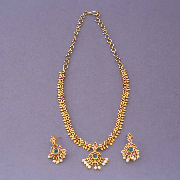 Multicolor Kirat Antique Jewellery Set - New Arrival