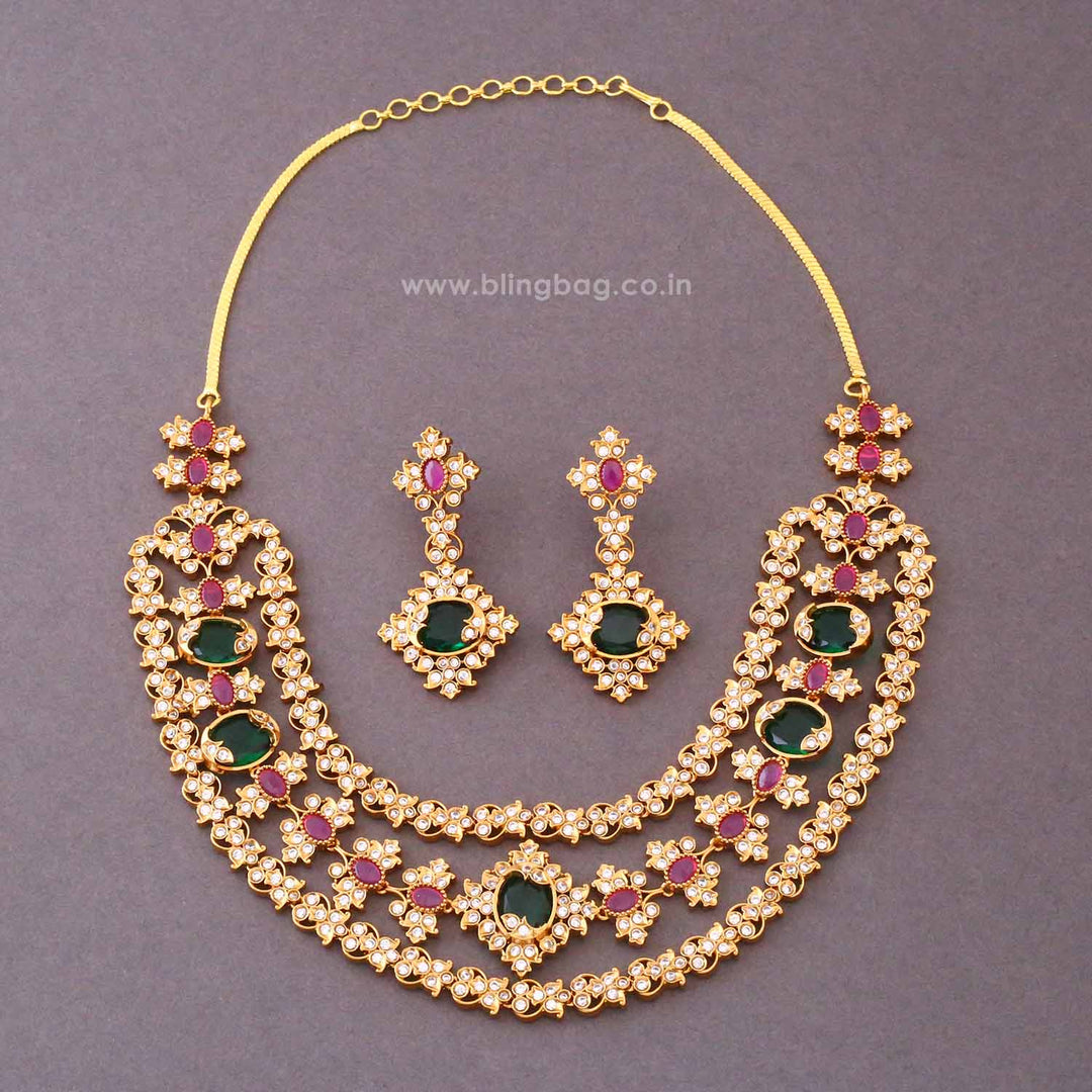 Multicolor Kiyana Antique Jewellery Set- New Arrival