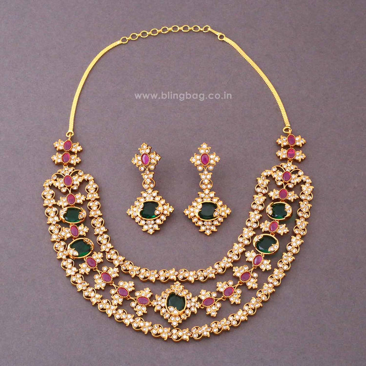 Multicolor Kiyana Antique Jewellery Set- New Arrival