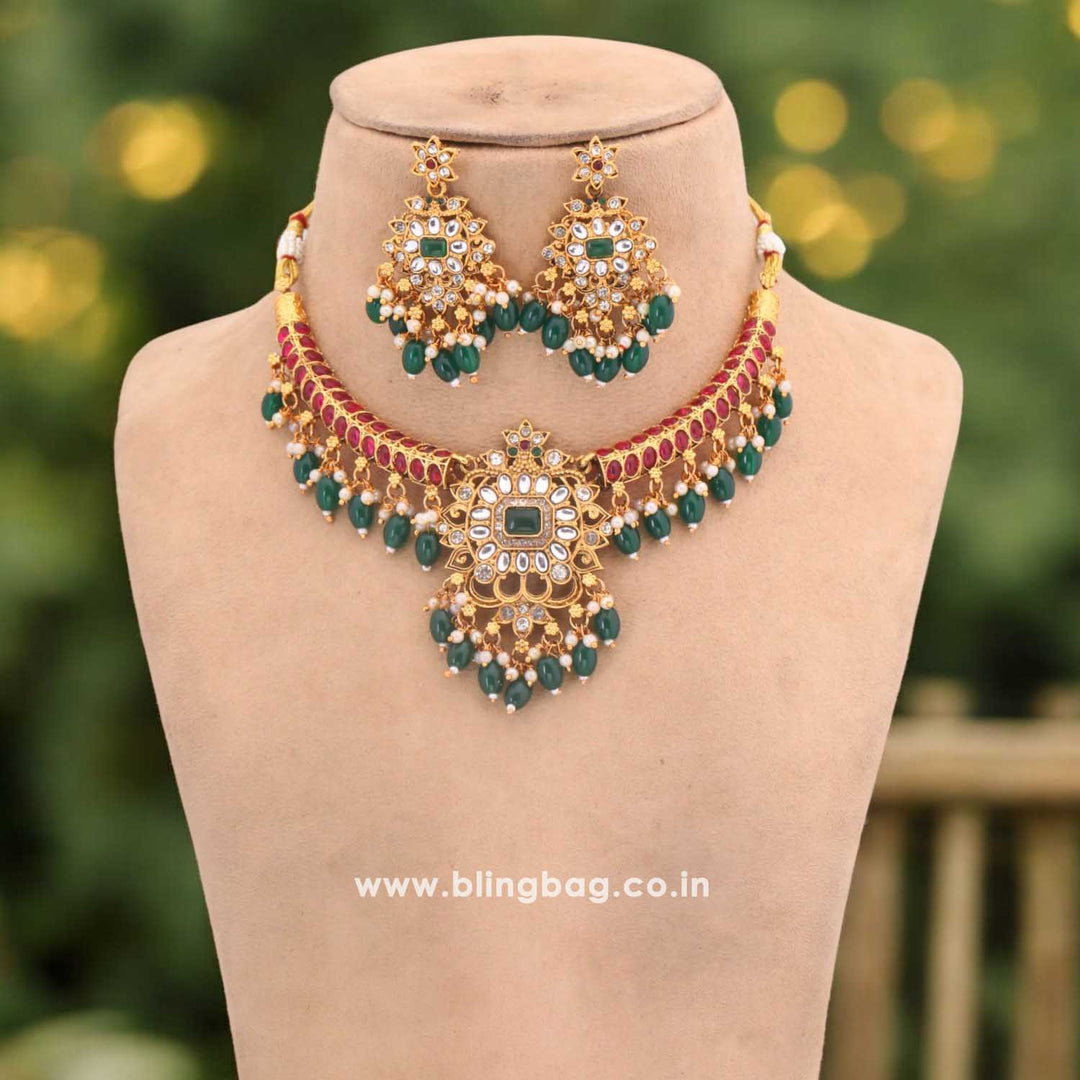 Multicolor Komilla Hasli Antique Jewellery Set - New Arrival