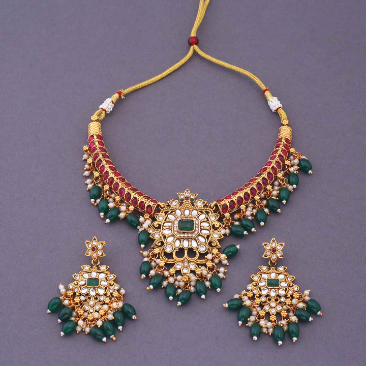 Multicolor Komilla Hasli Antique Jewellery Set - New Arrival