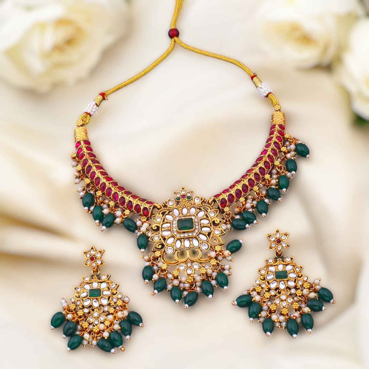 Multicolor Komilla Hasli Antique Jewellery Set - New Arrival
