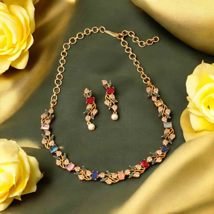 Multicolor Kritana Antique Jewellery Set- New Arrival