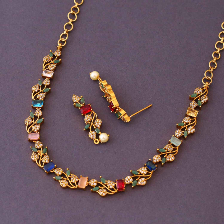 Multicolor Kritana Antique Jewellery Set- New Arrival