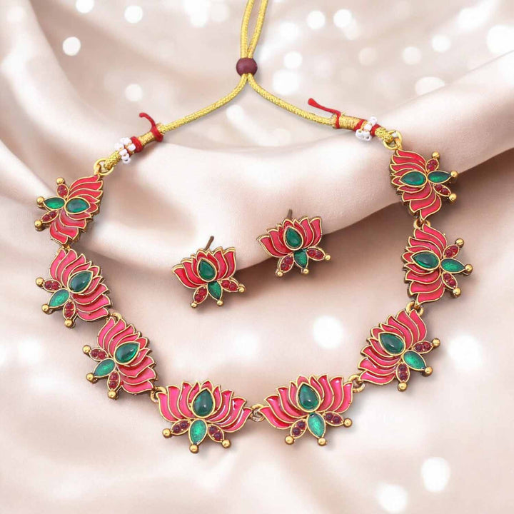 Multicolor Kritika Antique Jewellery Set - New Arrival