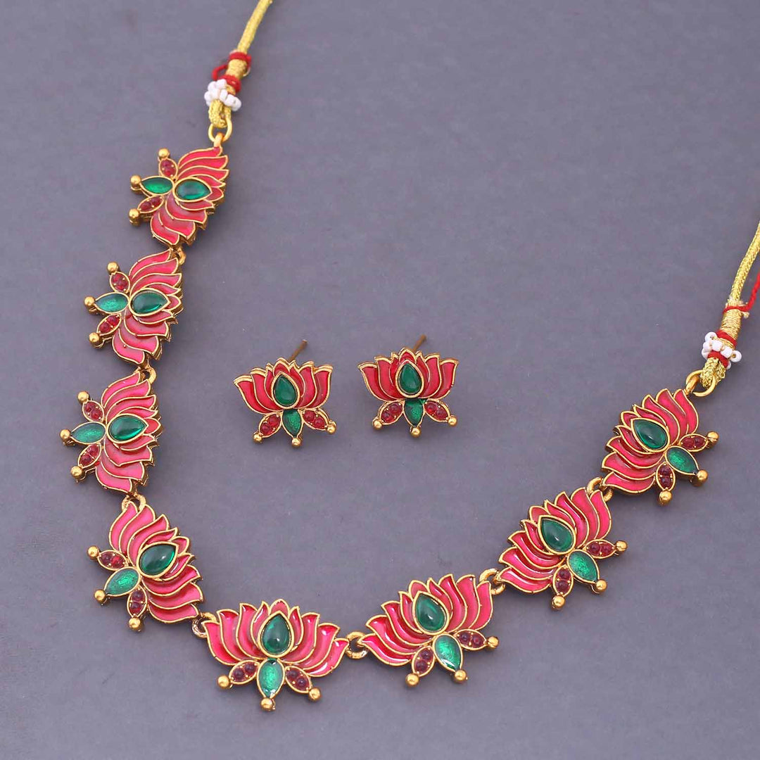Multicolor Kritika Antique Jewellery Set - New Arrival