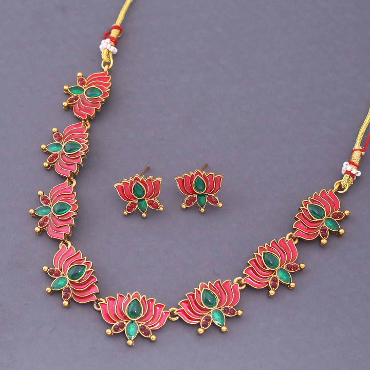 Multicolor Kritika Antique Jewellery Set - New Arrival