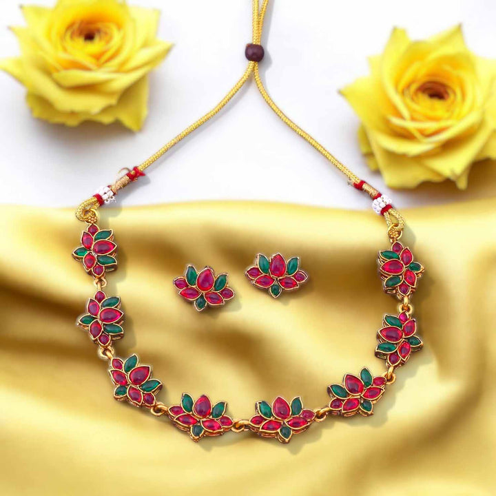 Multicolor Kuhu Antique Jewellery Set - New Arrival