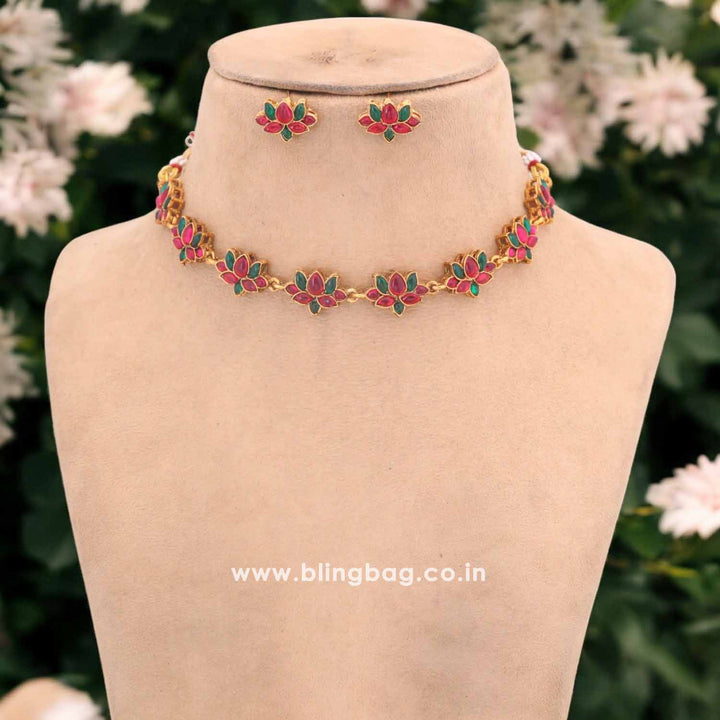 Multicolor Kuhu Antique Jewellery Set - New Arrival
