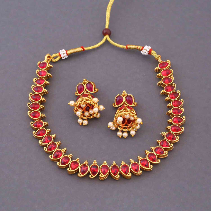 Multicolor Kumuda Antique Jewellery Set- New Arrival