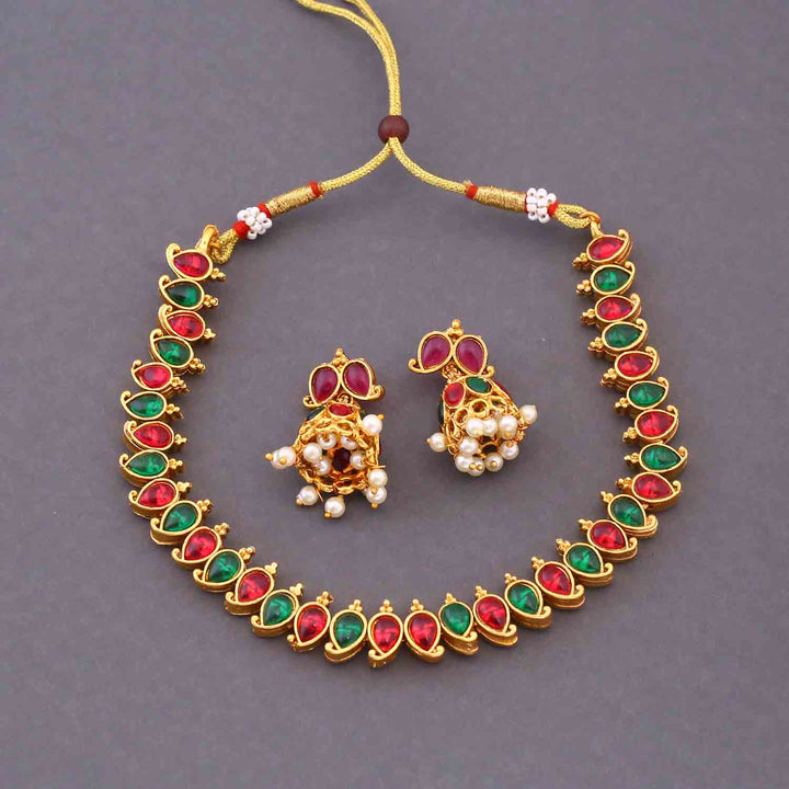 Multicolor Kumuda Antique Jewellery Set- New Arrival